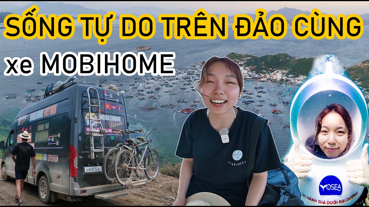 Đi xe Mobihome có gì sướng? Ăn - Ngủ - Tắm Trên Xe Mobihome ở Đảo Bình Hưng | Mobihome Việt Nam