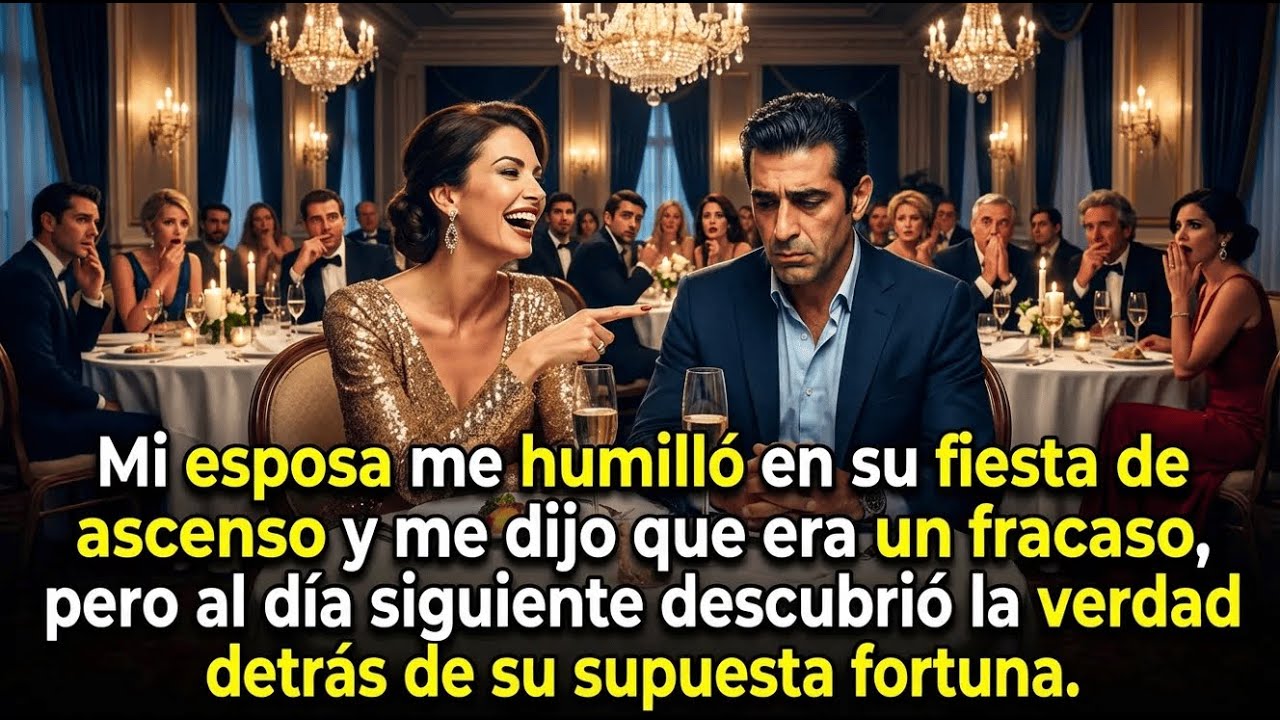 Mi esposa me humilló en su fiesta de ascenso... pero al día siguiente descubrió la verdad