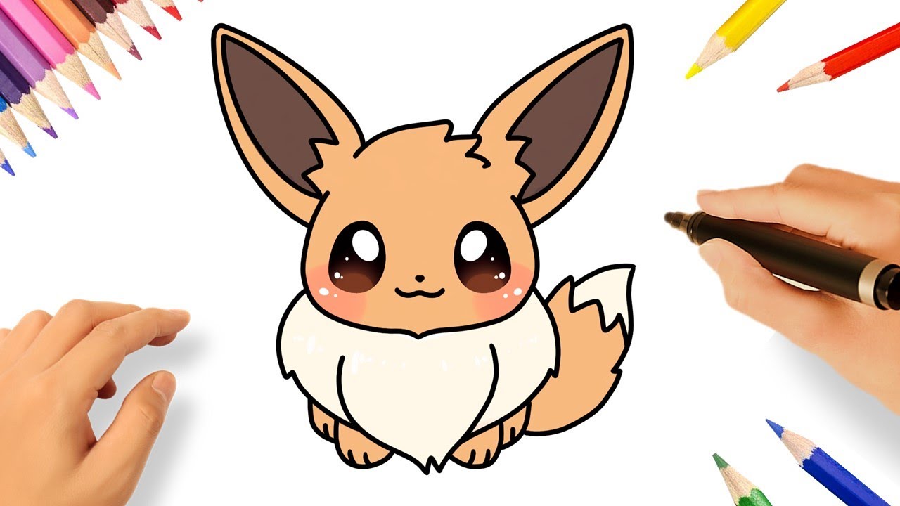 COMMENT DESSINER KAWAII ÉVOLI | EEVEE | FACILEMENT | POKÉMON