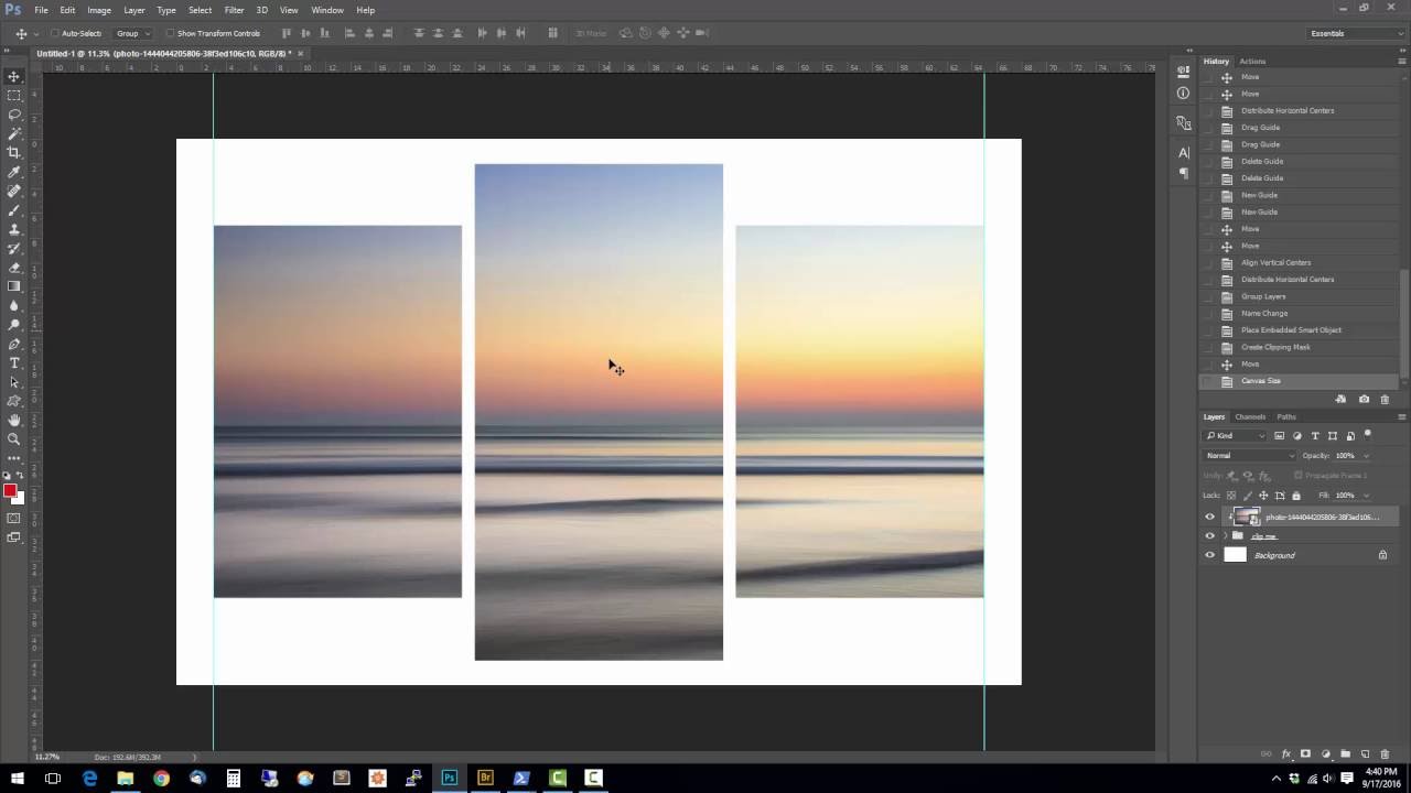 How to make a Triptych in Photoshop