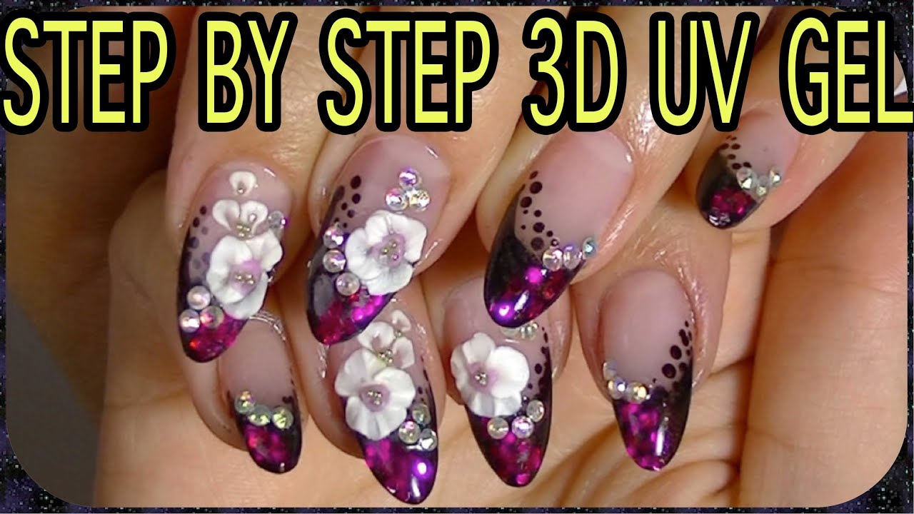 Nail Art 3D UV Gel,Pretty Flowers