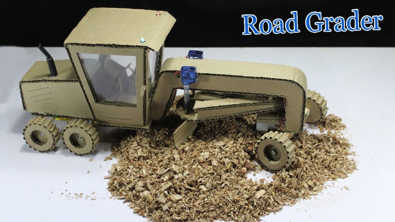Wow! How to make a Road Grader Machine With Cardboard at Home
