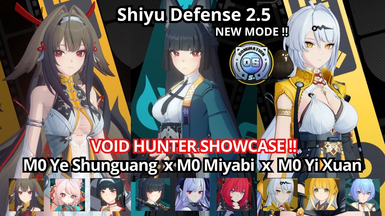 NEW !! M0 Ye Shunguang & M0 Miyabi & M0 Yi Xuan - Shiyu Defense 2.5 | Zenless Zone Zero