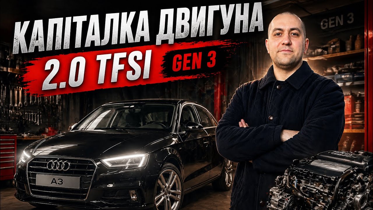 Заміна ланцюгів ГРМ та прокладок мотора 1.8/2.0 TSI Audi Volkswagen