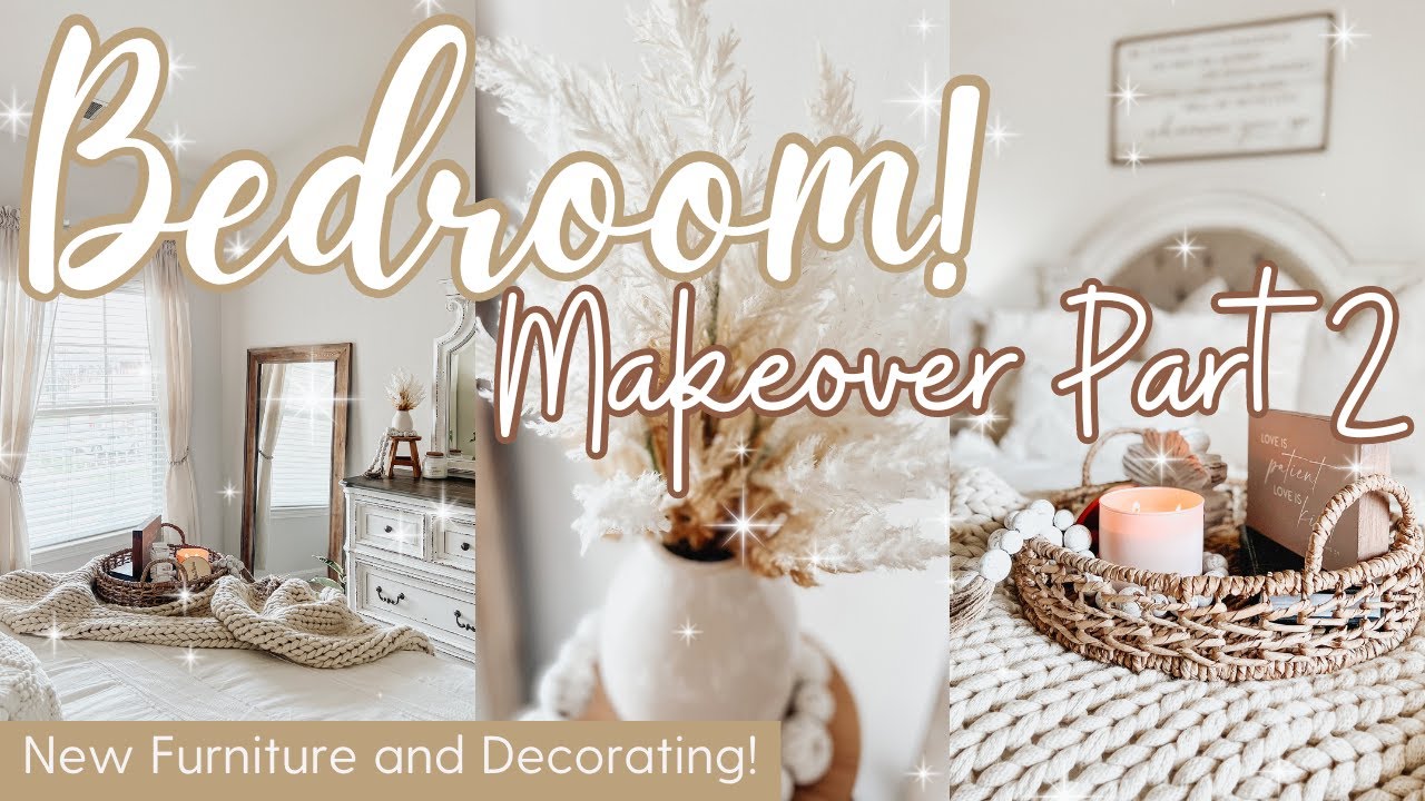Bedroom MAKEOVER Part 2! FINALLY Redecorating My Entire Bedroom! Boho Farmhouse Bedroom Makeover!