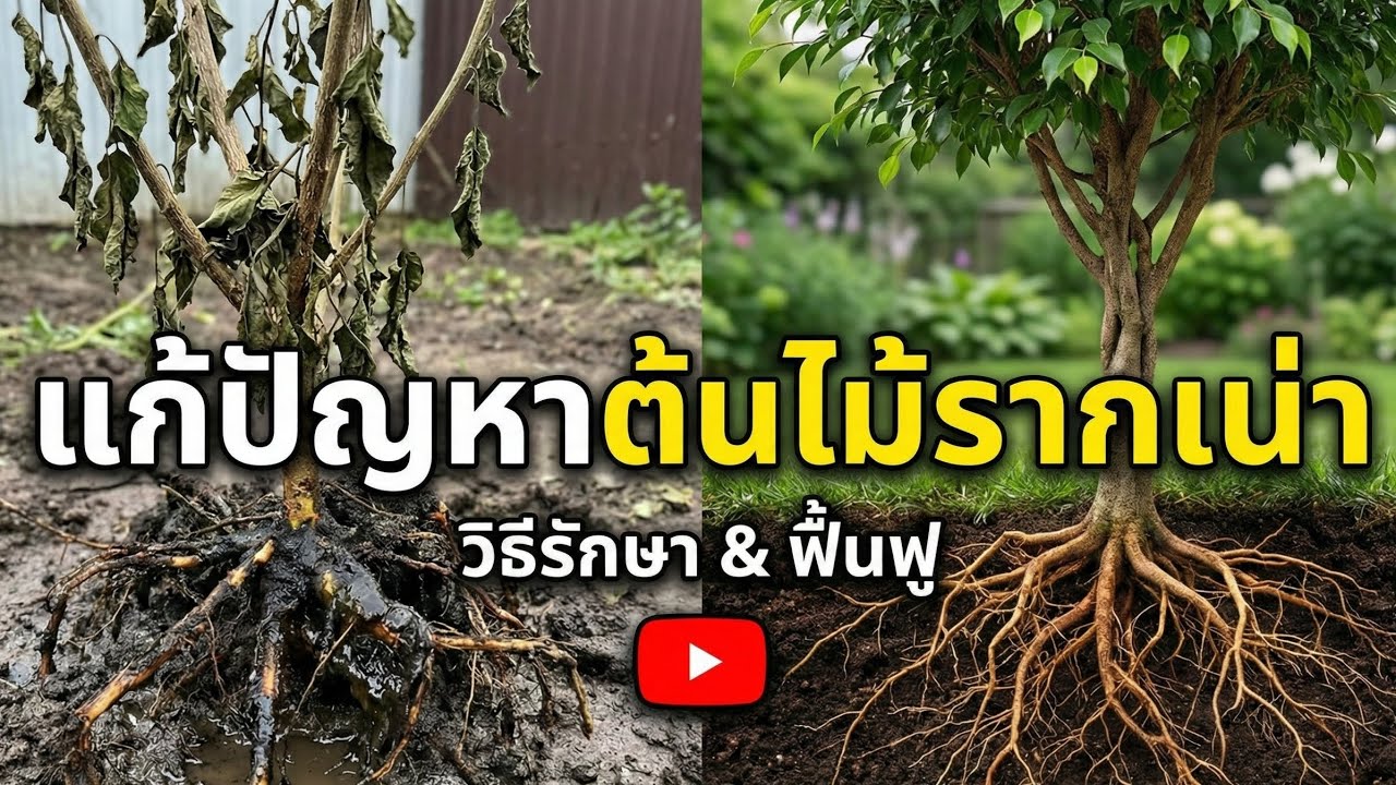 แก้ปัญหาต้นไม้รากเน่า