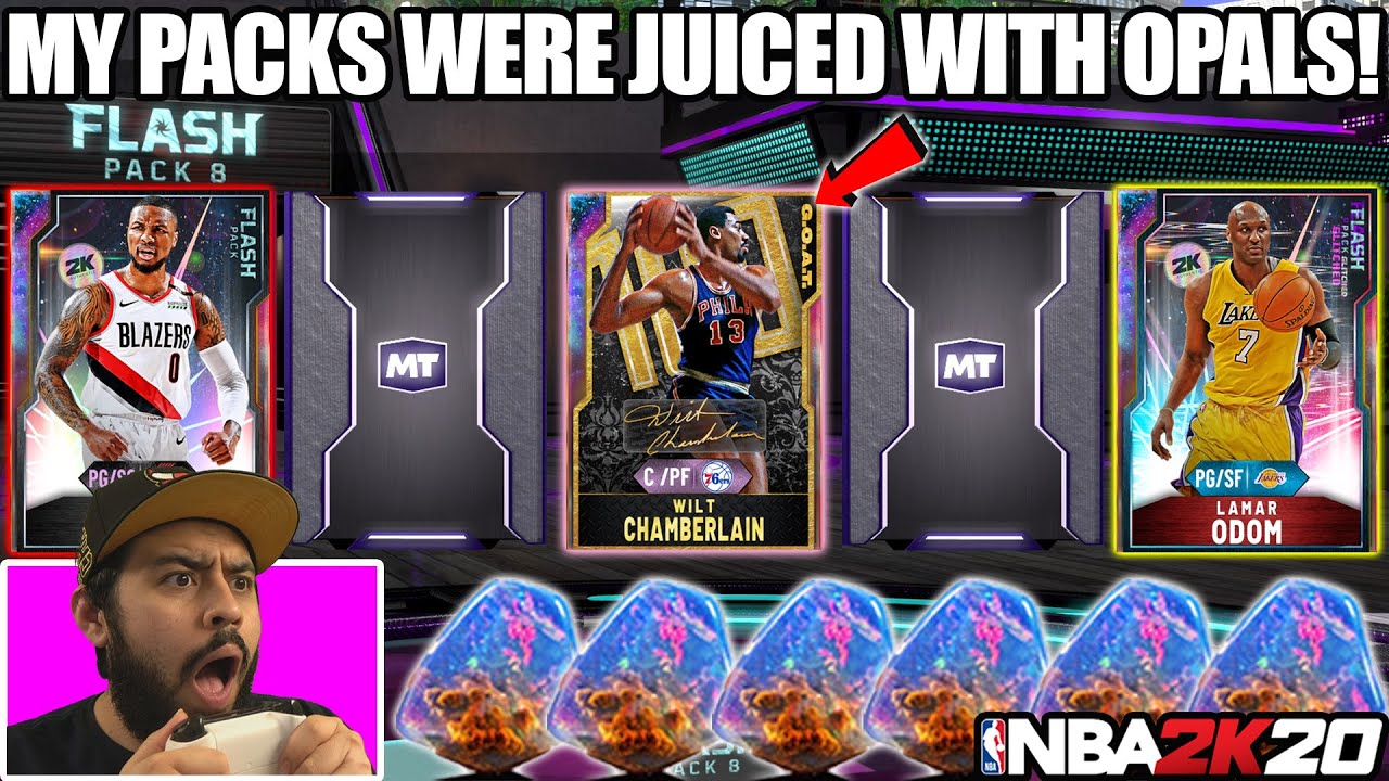 MY PACKS GOT JUICED WITH GALAXY OPALS AND NEW GOAT WILT CHAMBERLAIN IN NBA 2K20 MYTEAM PACK OPENING