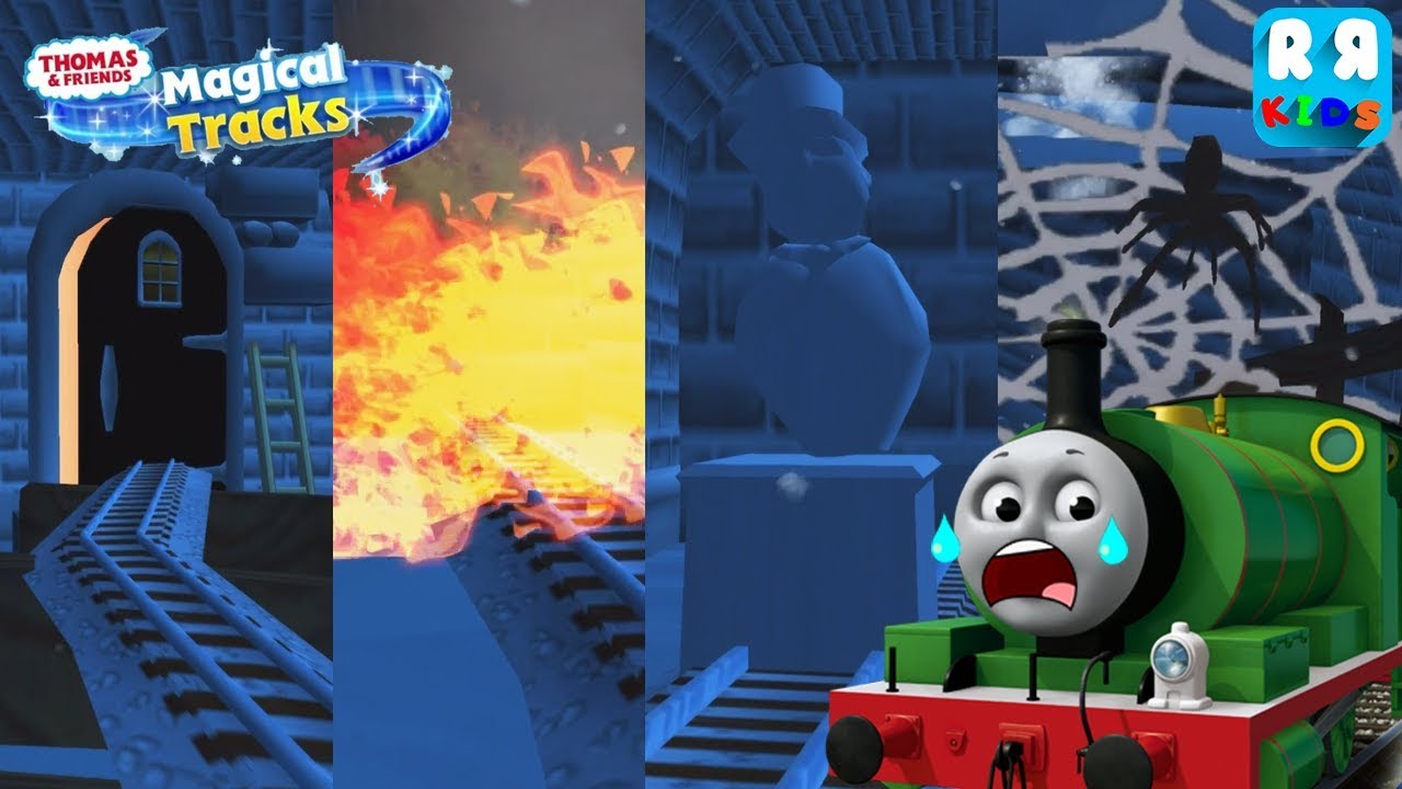 Scary place in haunted castle with scared Percy - Thomas and Friends: Magical Tracks