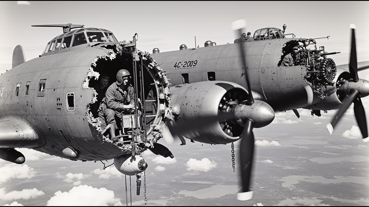 Kiedy ten B-17 stracił całą przednią część, załoga przez 10 minut ciągnęła odsłonięte kable