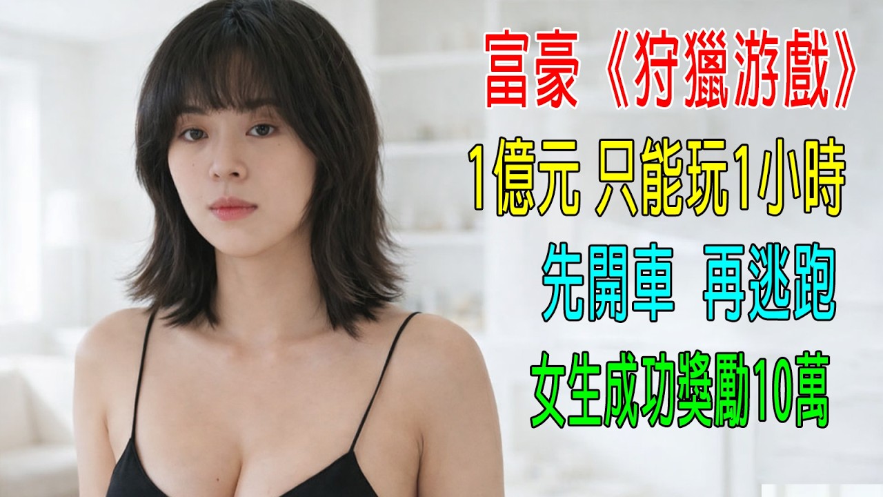 富豪《狩獵游戲》1億元只玩1小時，先開車再逃跑，女生成功獎勵10萬