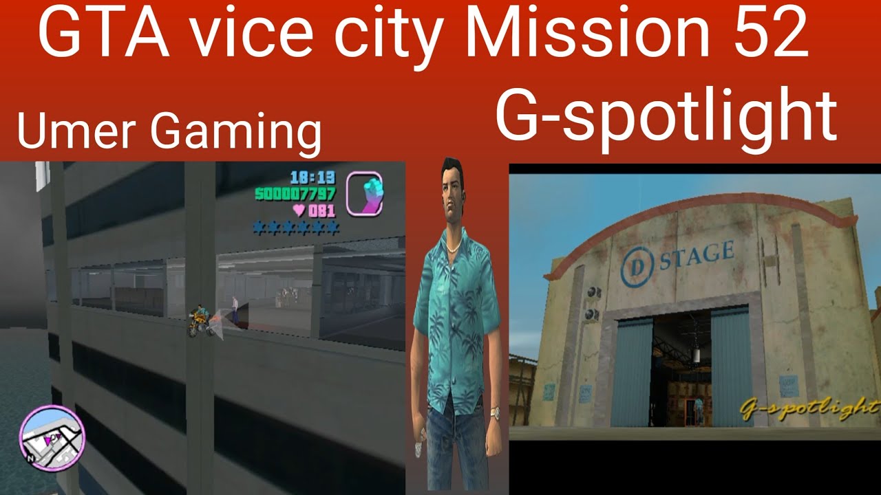 Mission 52: G-Spotlight Stunt Show 😈🔥 | GTA Vice City | Umer Gaming