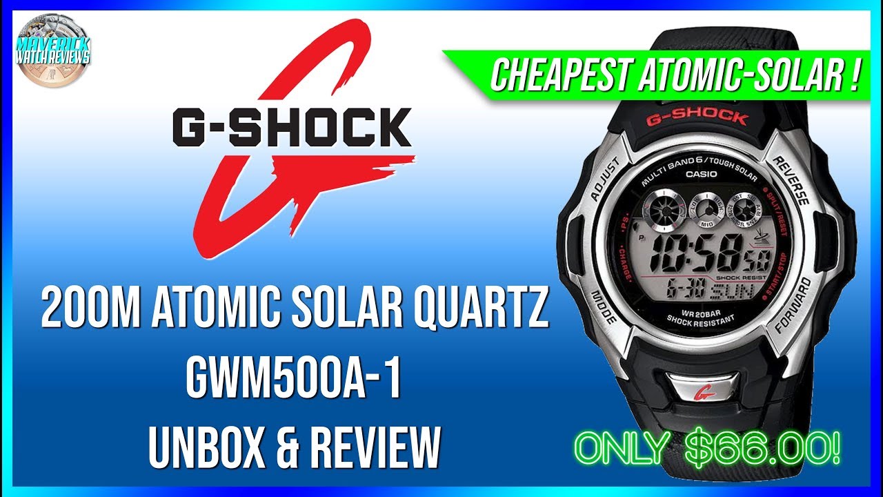 Super Cheapo Atomic-Solar G-Shock! | G-Shock 200m Atomic-Solar Quartz GWM500A-1 Unbox & Review