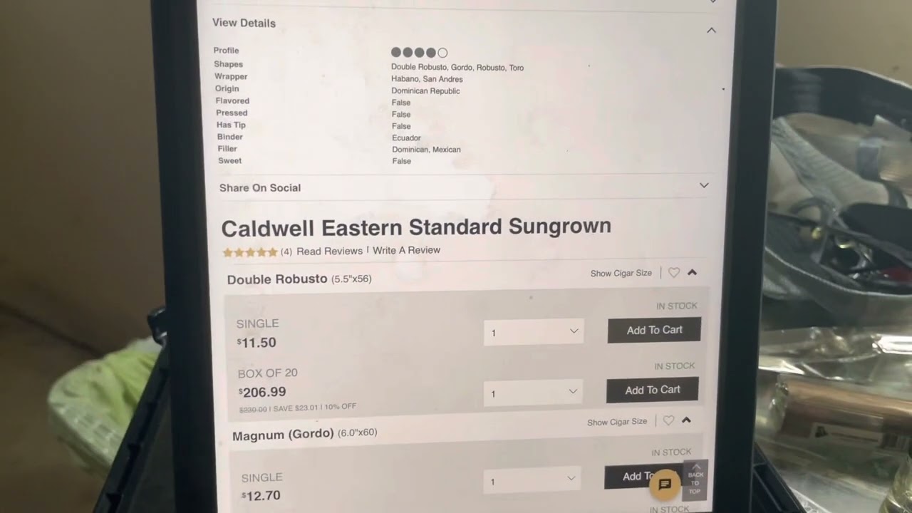 Caldwell Eastern Standard Sungrown review