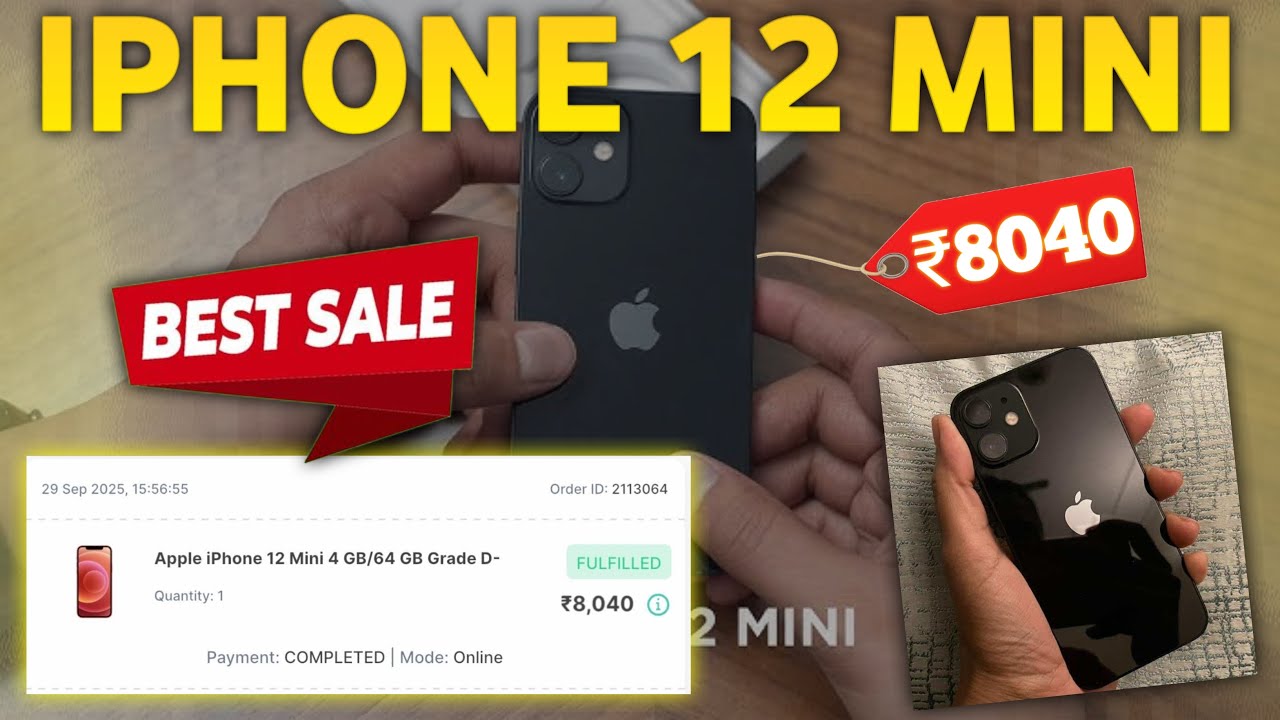 Unboxing iphone 12 Mini ₹8040 🤩💥| Refurbished iphone | Grade D | Cashify Supersale | Full Review