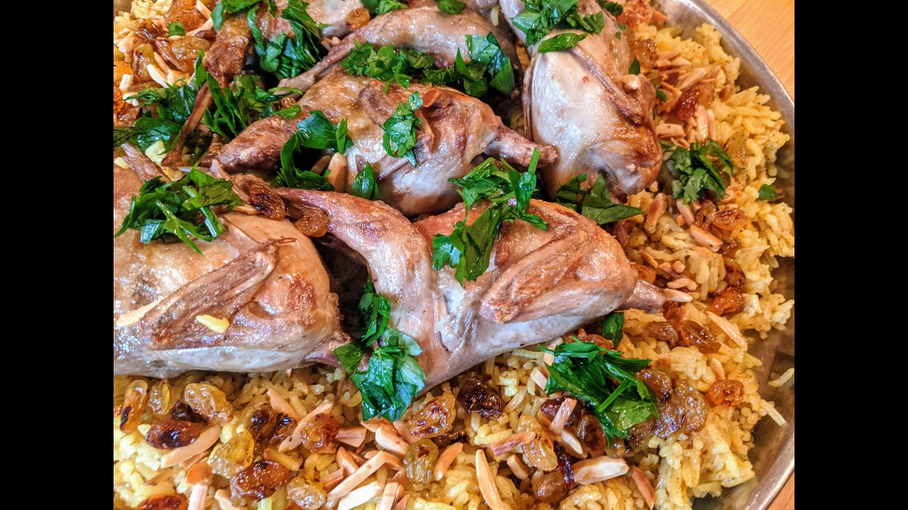 Delicious Fried Stuffed Quails | Arabic Recipe for Squab, Pigeons, Doves with Spiced Rice, سمان محشي