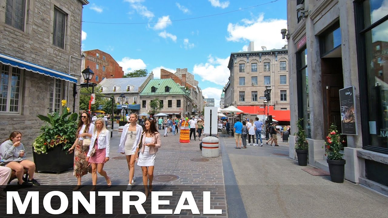 Walking in Old Montreal, Canada - Saturday Afternoon Walk - Summer 2021