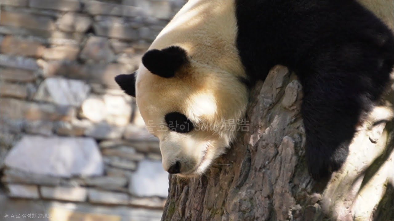 푸바오의 귀여운 하트귀를 실제로 보니...❤️ | 2월 20일 오전(푸바오 실시간) Panda Fubao