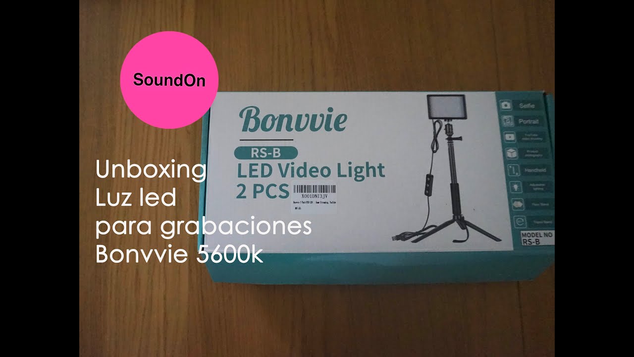 Unboxing  Luz Led Para Grabaciones Bonvvie 5600K