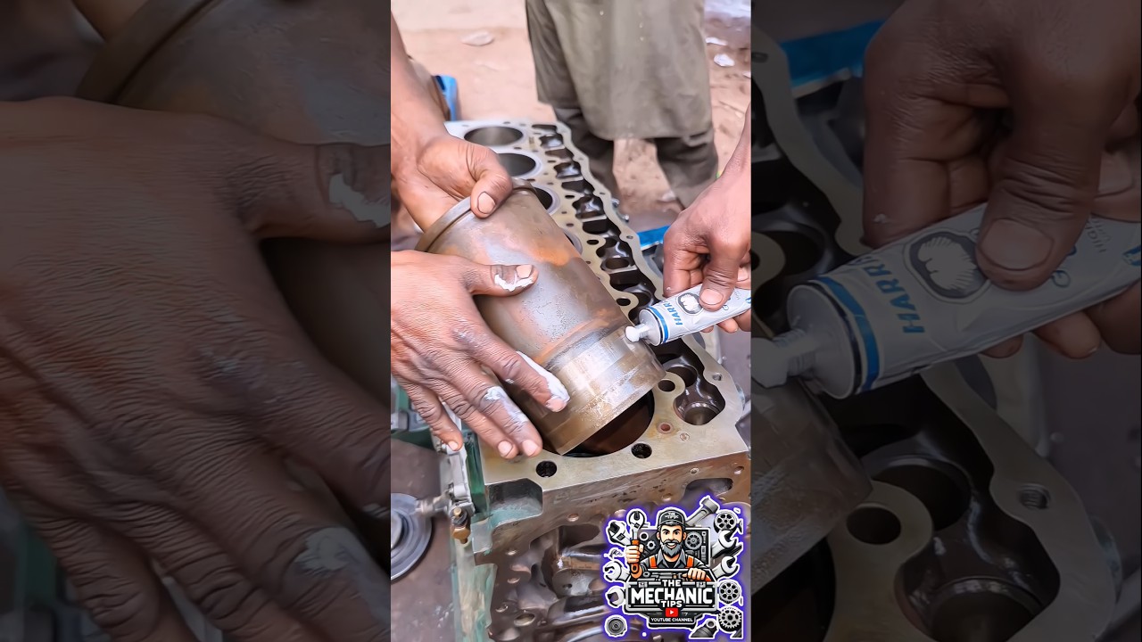 This Old Dry Liner Fit Is TOO Perfect | Engine Rebuild ASMR #shorts #liner #engine #viralshorts