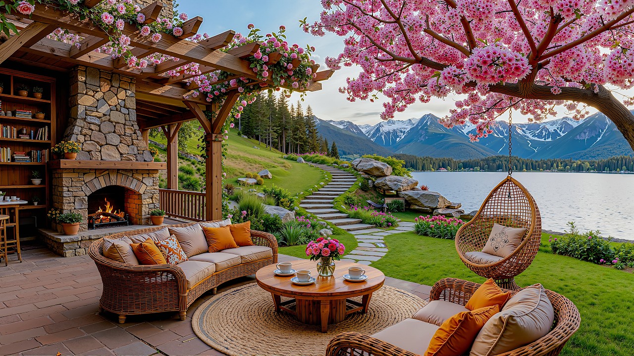 Peaceful March Jazz Spring Morning 🌿 Relaxing Jazz in a Quiet Lakeside Escape