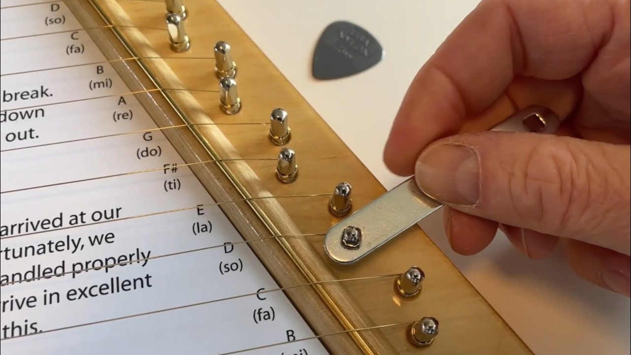 How to tune a lap harp - harp/zither tuning made easy!
