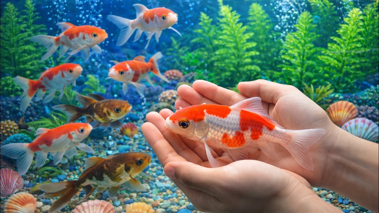 Amazing Colorful Fish Caught Gently by Hand