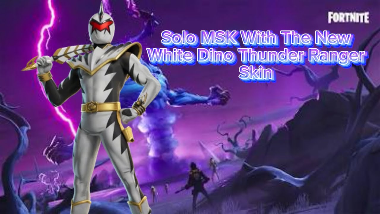 Solo MSK With The New White Dino Thunder Ranger Skin