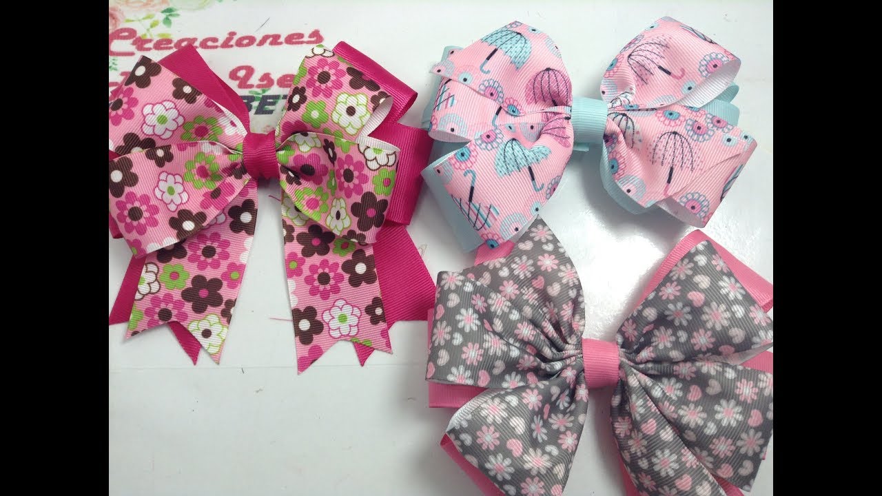 3 lazos dobles (para principiantes) VIDEO No.761 Creaciones Rosa Isela