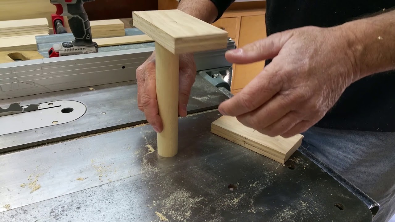 How To Safely Cut a Dado in a Wooden Dowel Using the Table Saw