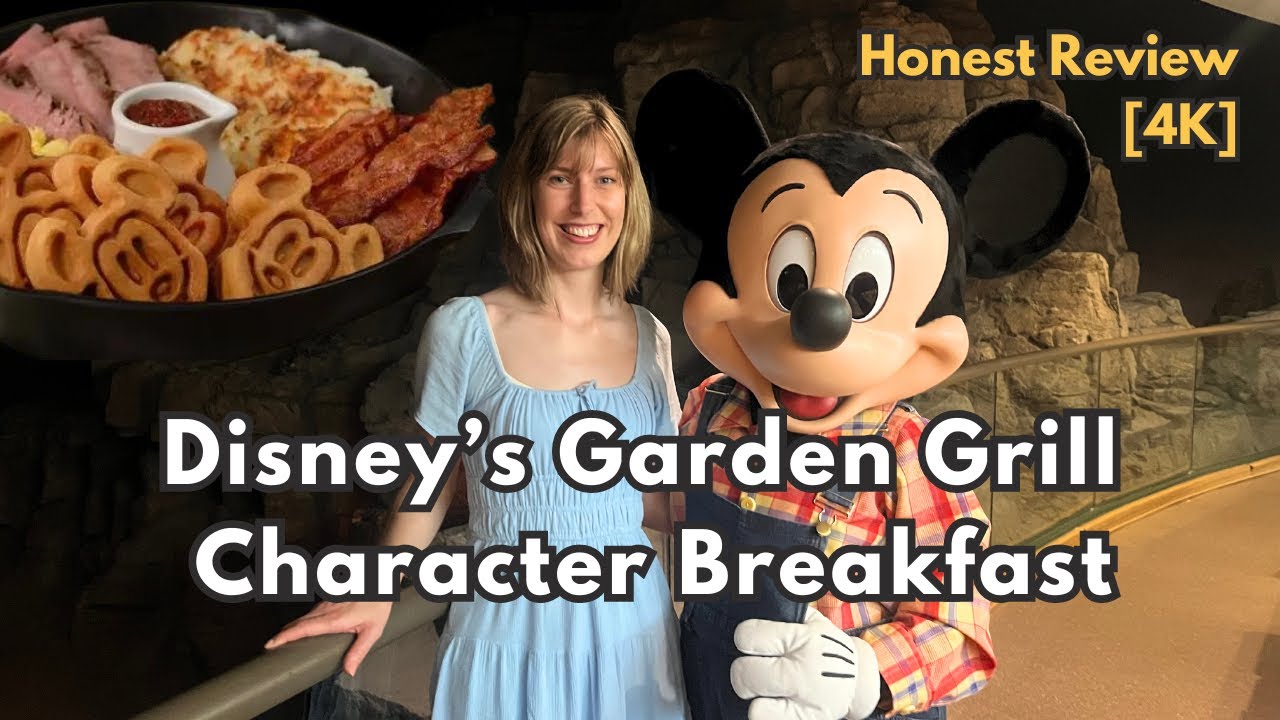 Disney's Garden Grill Character Breakfast in Epcot [4K] Disney Dining Review, Disney World Vlog