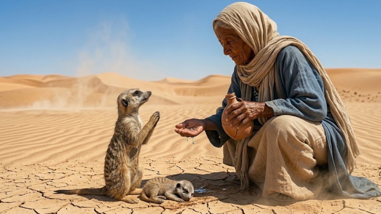 She Saved a Baby Meerkat at +53°C It Never Left Her Side 🐾❤️