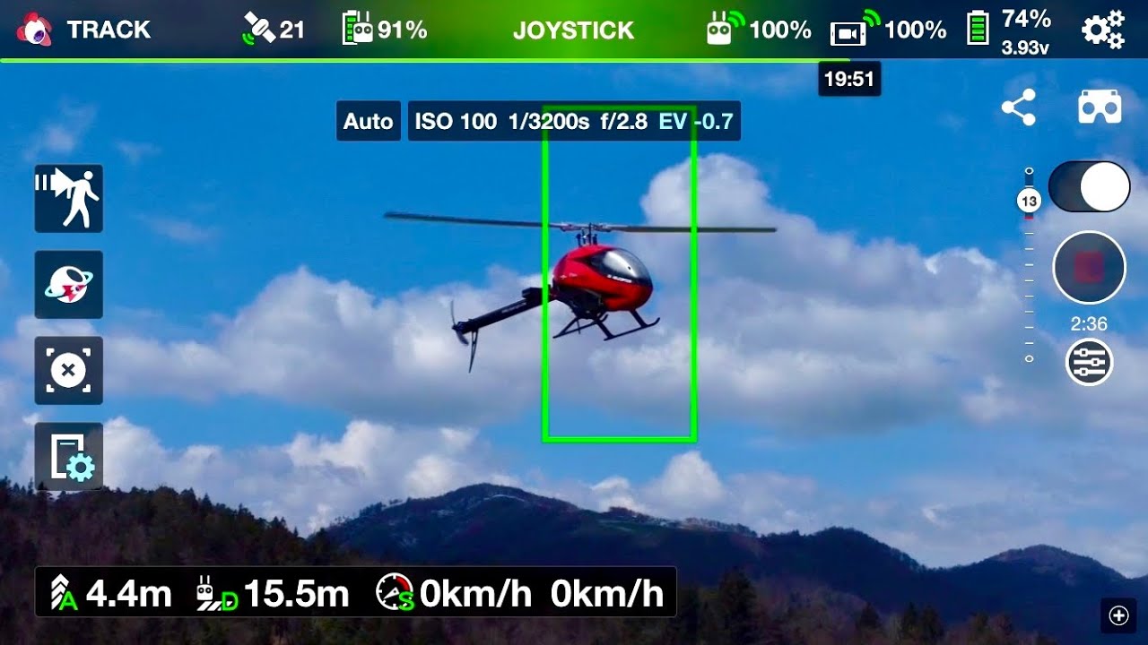 DJI Mini 2 & Litchi App TRACK Test - Flywing FW450 V2 Helicopter