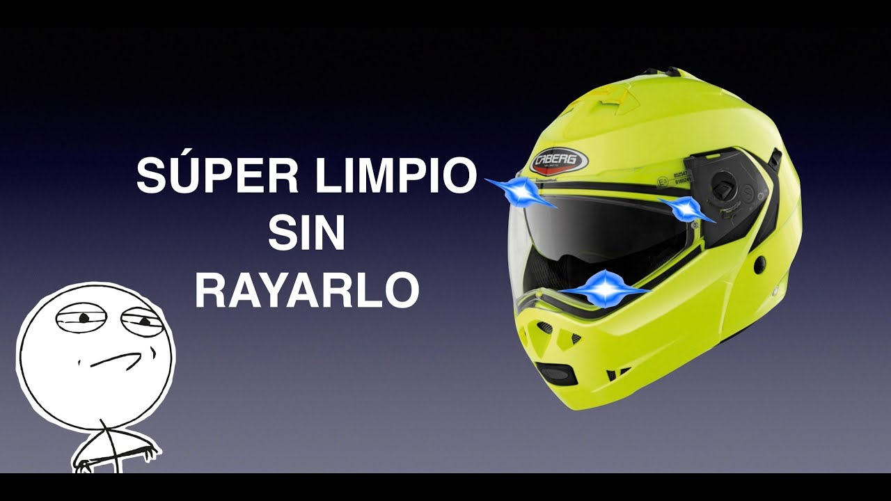 ¡Limpia tu casco sin rayarlo!