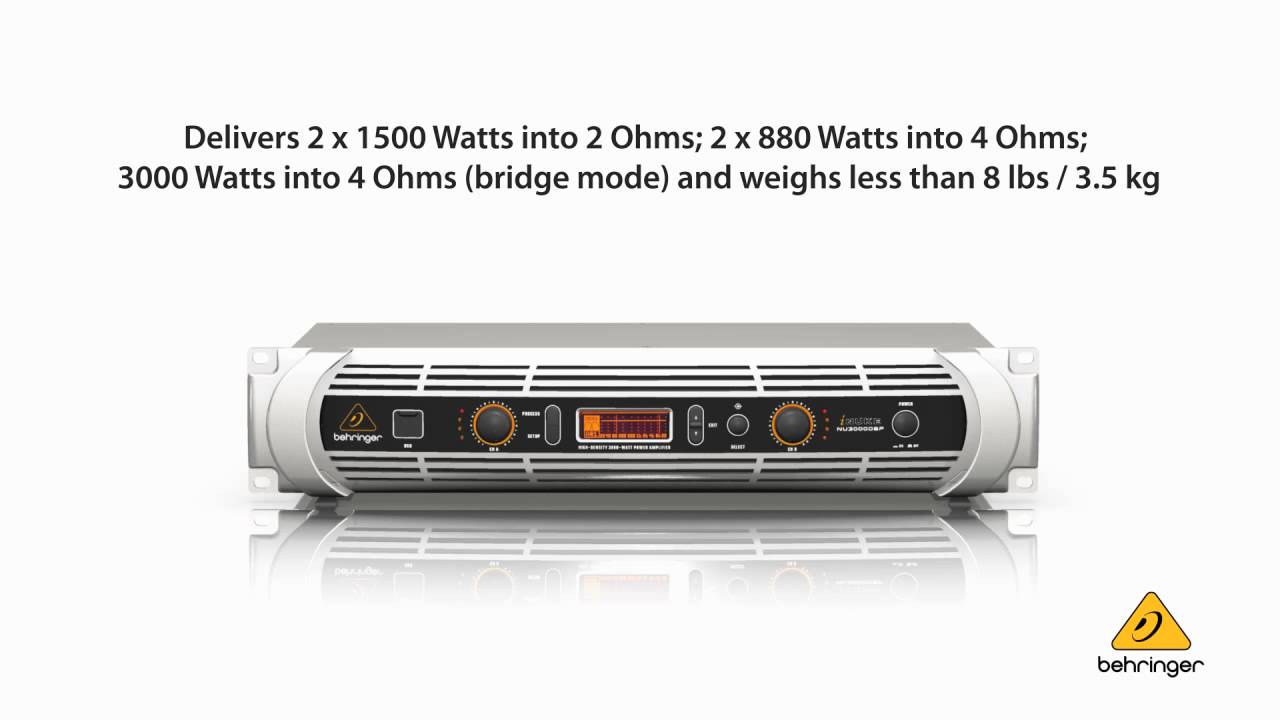BEHRINGER iNUKE NU3000DSP—Ultra-Lightweight, High-Density 3000-Watt Power Amplifier