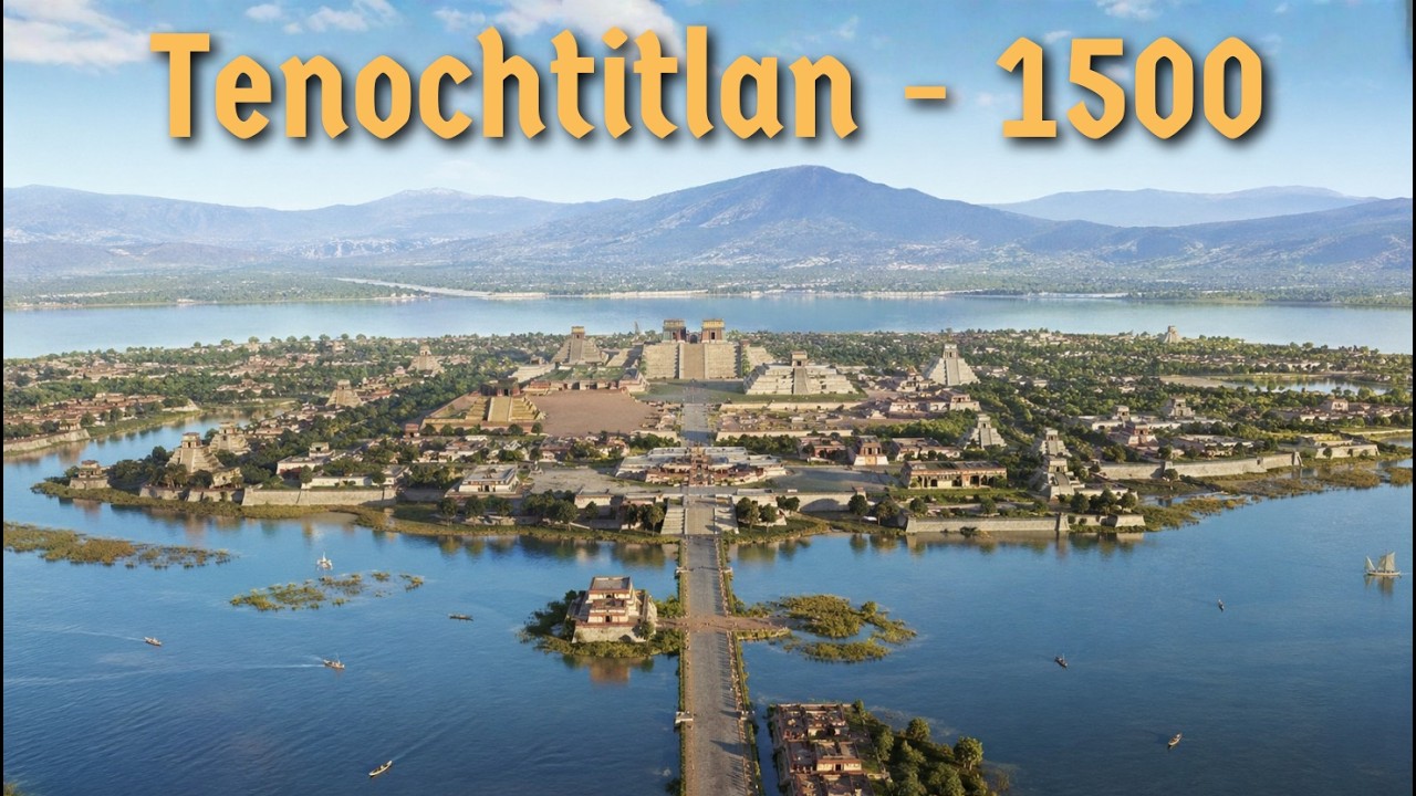 TENOCHTITLAN en los 1500: la ciudad m&aacute;s grande que vieron los espa&ntilde;oles (reconstrucci&oacute;n con IA)