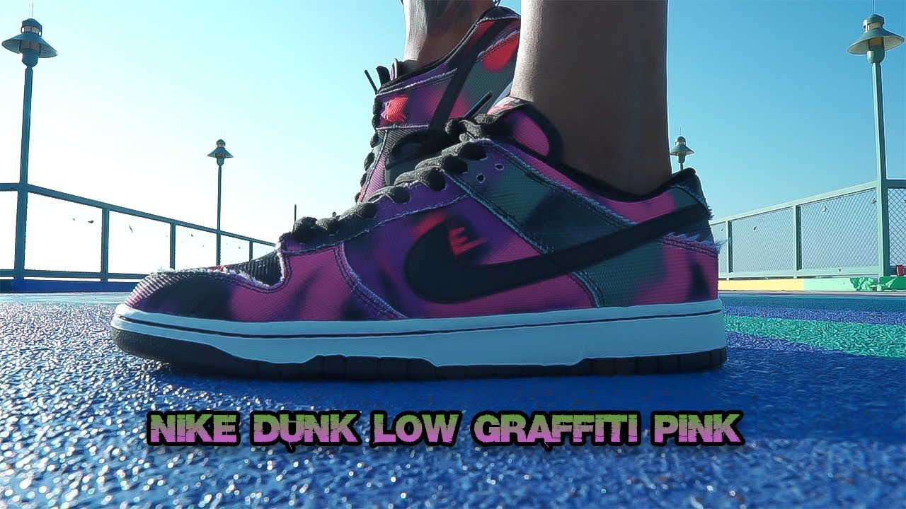 Nike Dunk Low Graffiti Pink Review With ON FOOT LOOK! These Ones Are Crazy! Dropping Soon On Nike!
