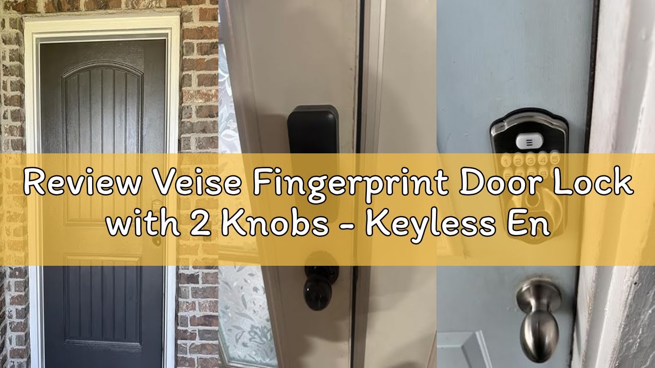 Review Veise Fingerprint Door Lock with 2 Knobs - Keyless Entry Door Lock with Handle, Electronic Ke