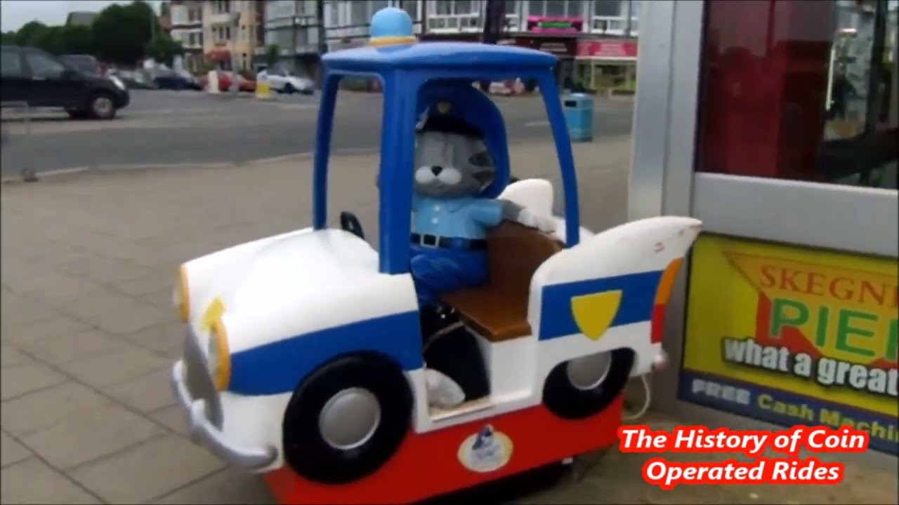 2000s Jolly Roger Coin Operated Police Car Kiddie Ride - Sergeant Stripes