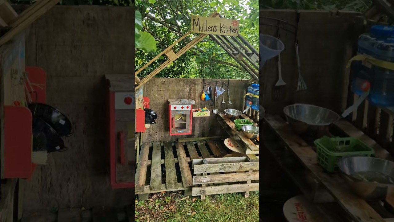 Come build a mud kitchen #mudkitchen #diy #upcycling #toddlers #outside #diylifehacks #summerdiy