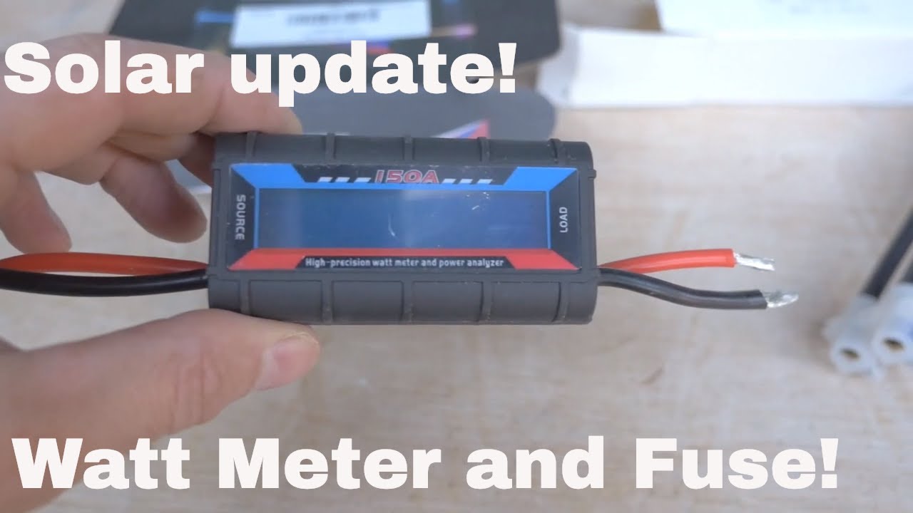 Solar watt meter and fuse install