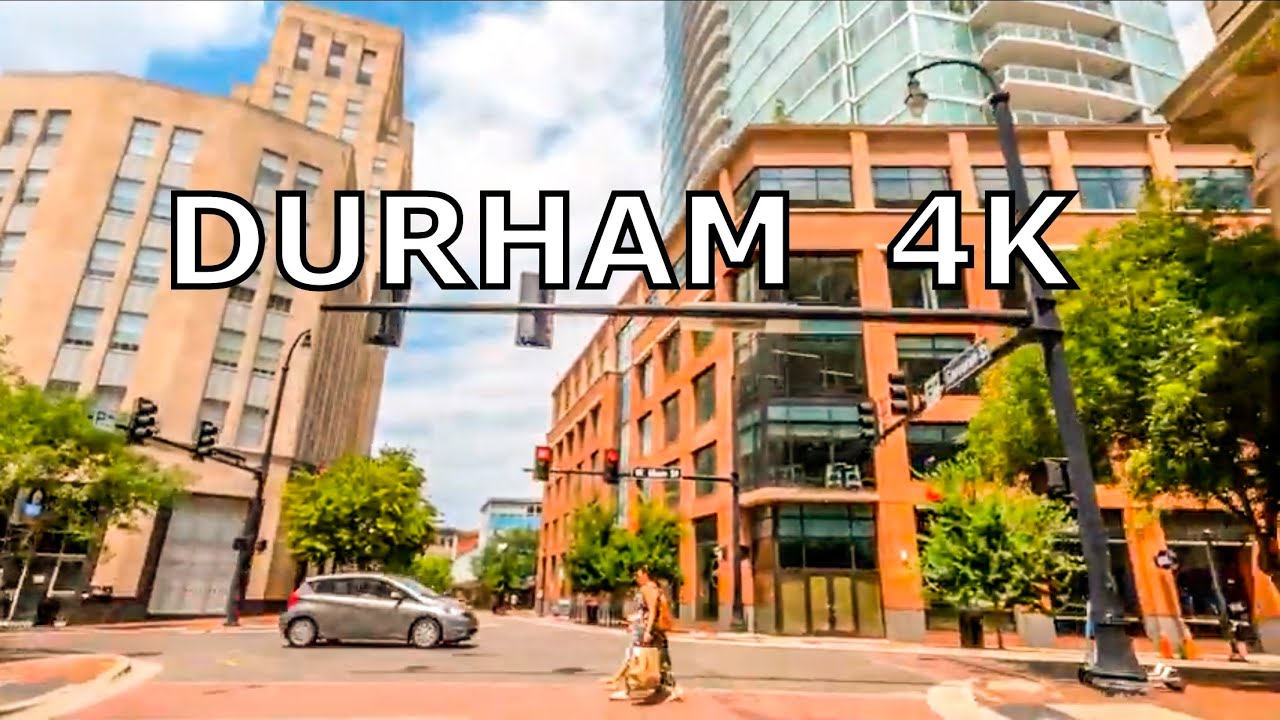 Durham 4K - Driving Downtown  - North Carolina - USA