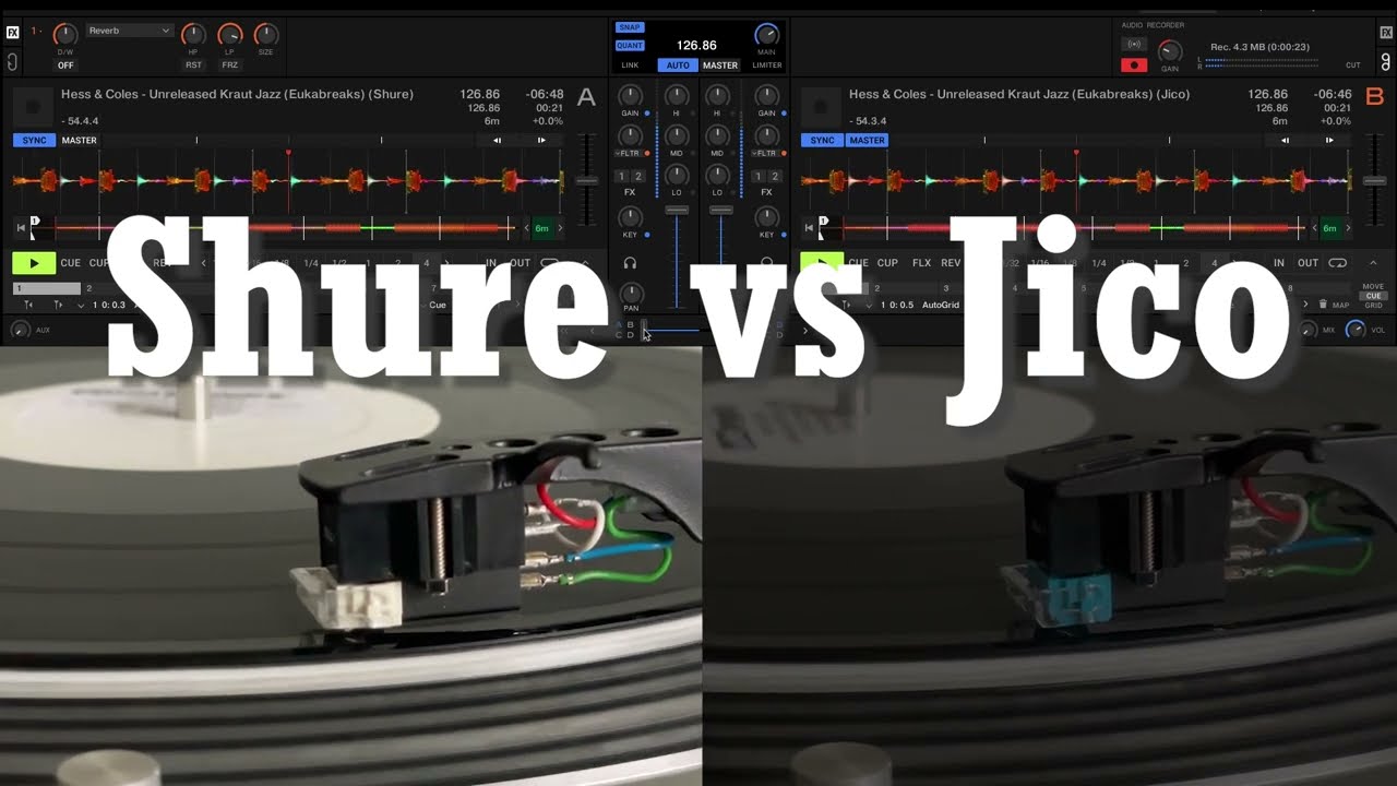 Shure M44-7 (Original) vs JICO N-44-7 DJ IMP SD