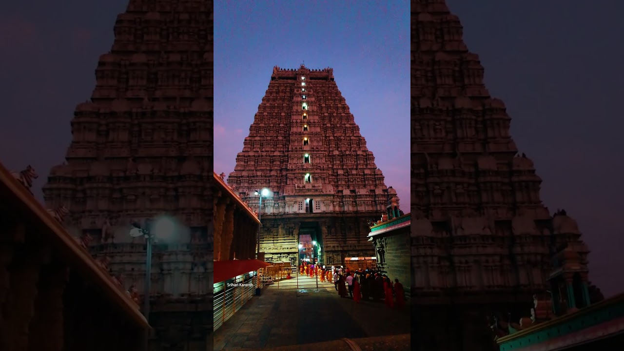 Magnificent architecture of the Arunchalaeswarar Temple, Tiruvannamalai, Tamil Nadu