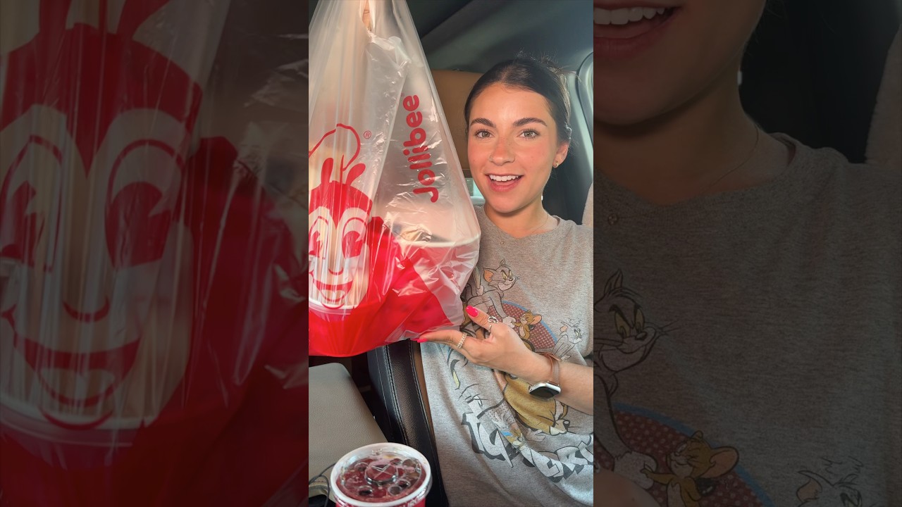 Trying Jollibee for the ✨FIRST✨ time 🍗 | have you ever tried Jollibee? #mukbang #jollibee #asmrfood
