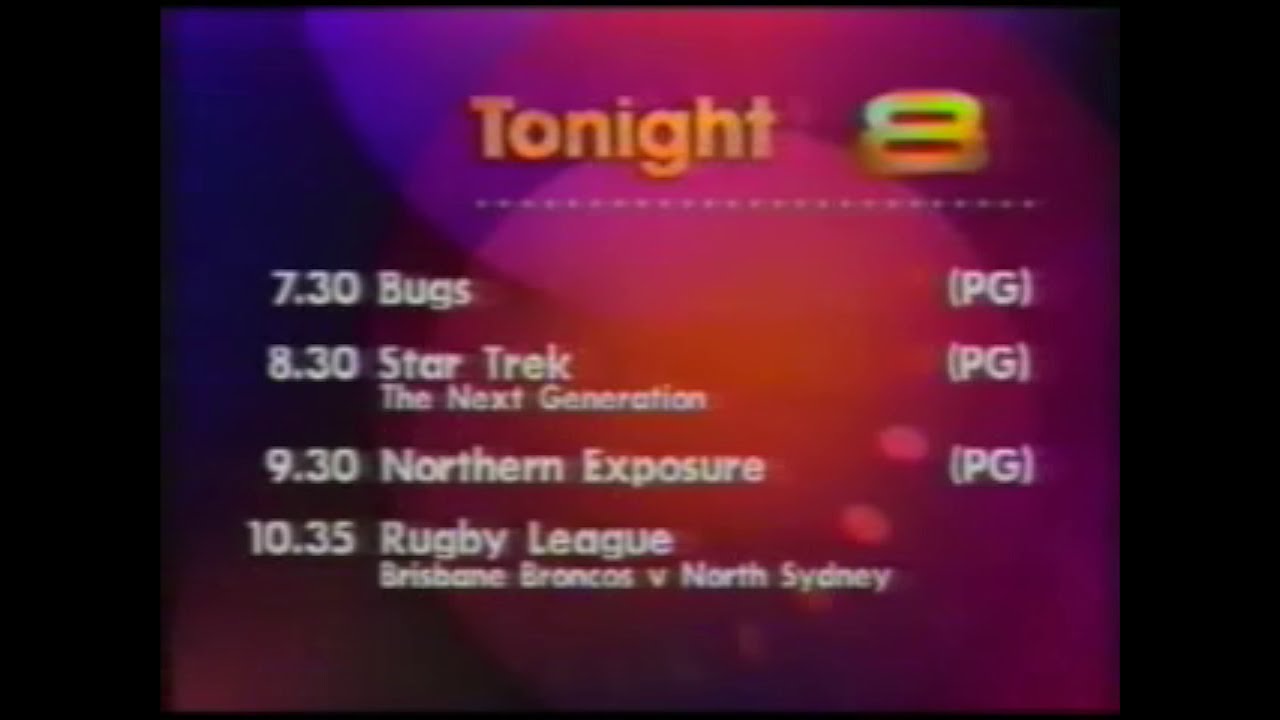 Channel 8 Darwin Lineup, Ident and Eight National News Opener (7.6.1996)