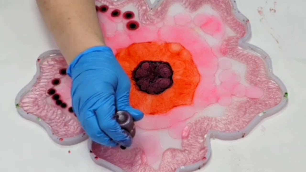 Pink Flower Resin Bloom Bowl