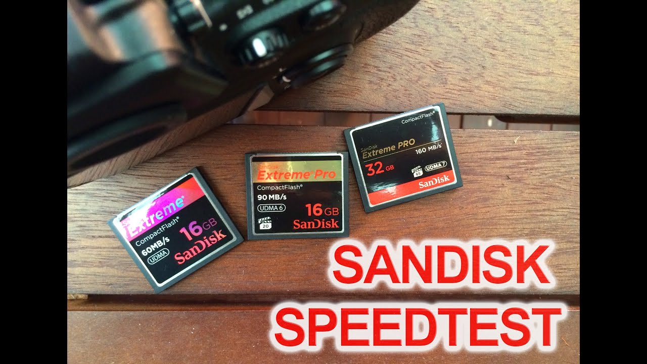 Sandisk Compact Flash Speed Test (60mb/s, 95mb/s & 160mb/s) with Nikon D800 RAW