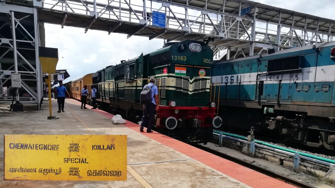 Sengottai To Madurai Train Journey Full Compilation 06102 Kollam Jn - Chennai Egmore special train