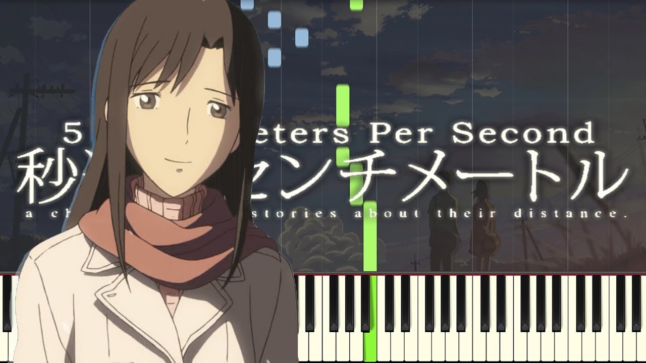 End Theme (5 Centimeters Per Second) - Synthesia / Piano Tutorial