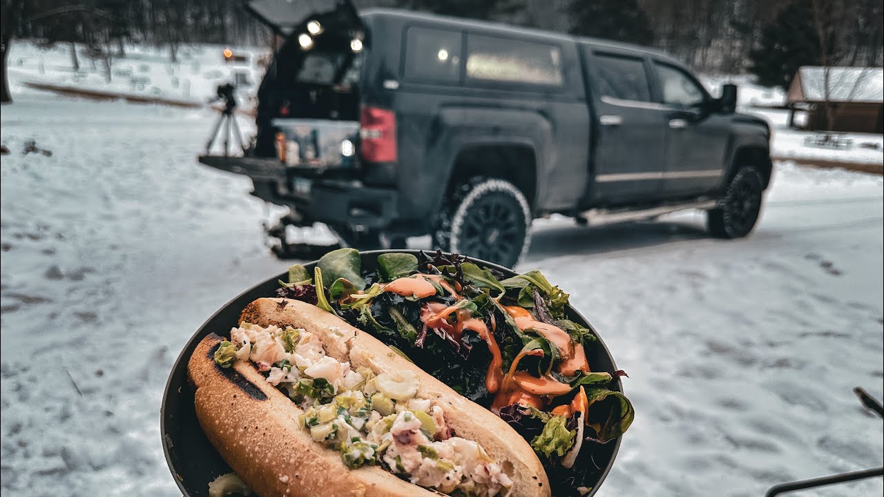 RELAXING [ CAMP AND COOK ] CAN YOU MAKE a GOOD MEAL WHILE Winter 🥶 TRUCK CAMPING ?